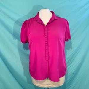 Silhouettes pink crepe blouse 20